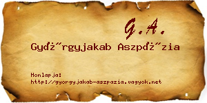 Györgyjakab Aszpázia névjegykártya